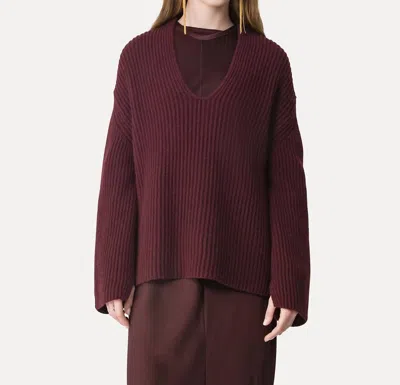Forte Forte Wool And Cashmere Knit Sweater In Bordeaux In Burgundy