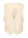 Forte Forte Wool And Viscose Vest In Beige