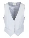 Forte Forte Wool And Viscose Vest In Light Blue