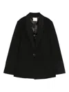Forte Forte Long Sleeve Blazer Peak Lapels Design In Black