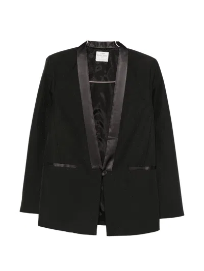 Forte Forte Wool Blend Smoking Jacket In Black