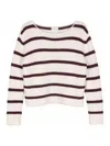 Forte Forte Gestreifter Pullover In White