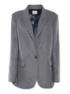 Forte Forte Long-sleeved Suit Coat In Gray