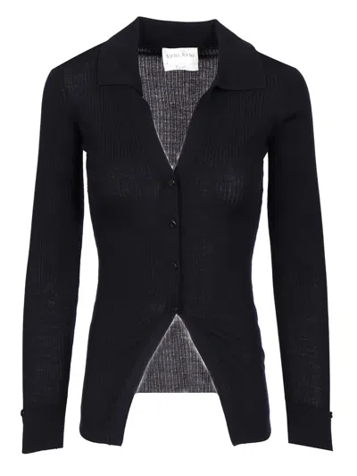 Forte Forte Wool Cardigan In Blue