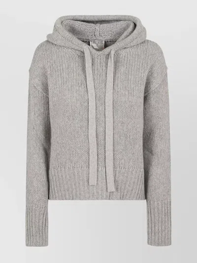 Forte Forte Forte_forte Hooded Wool Sweatshirt In Light Grey