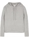 Forte Forte Wool Knitted Hoodie In Grey