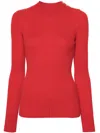 Forte Forte Wool Ribbed Jumper In Red