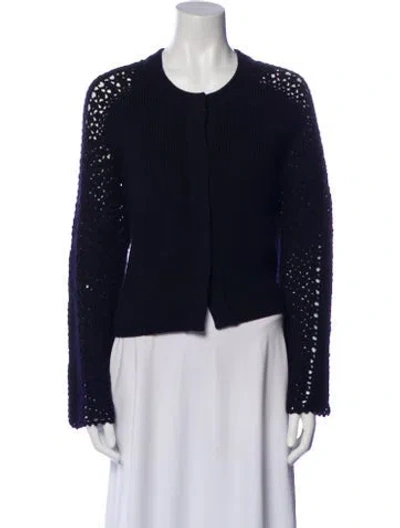 Pre-owned Forte Forte Wool Scoop Neck Sweater In Blue