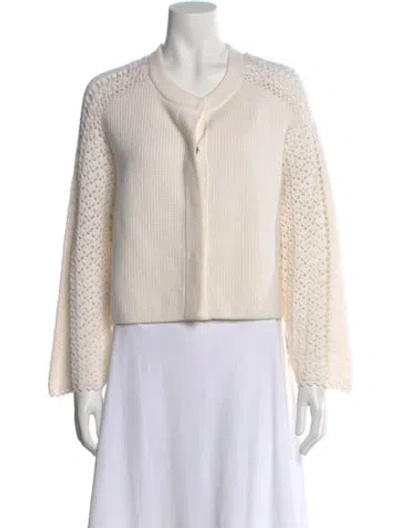 Pre-owned Forte Forte Wool Scoop Neck Sweater In Neutral