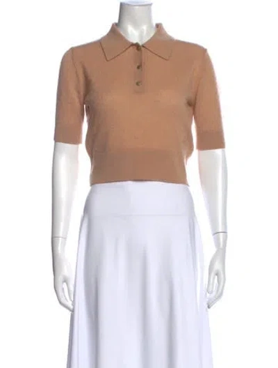Pre-owned Forte Forte Wool Short Sleeve Polo W/ Tags In Neutrals