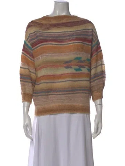 Pre-owned Forte Forte Wool Striped Sweater In Neutral