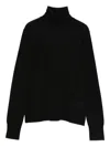 Forte Forte Roll-neck Panelled Sweater In Black