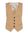 Forte Forte Wool Twill Vest In Nude
