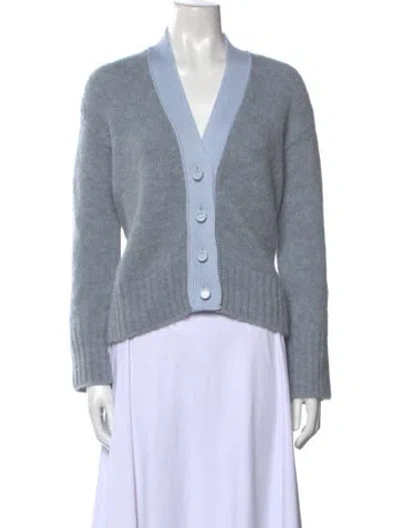 Pre-owned Forte Forte Wool V-neck Sweater In Blue