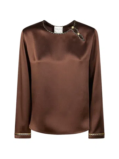 Forte Forte Woven Trim Shirt In Multi