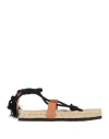 Forte Forte X Manebí Manebí X Forte_forte Woman Espadrilles Black Size 8 Leather, Textile Fibers In Black