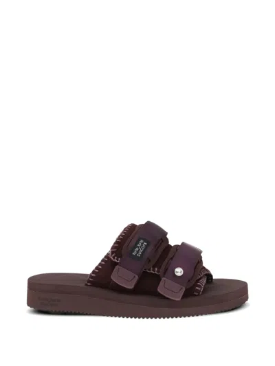 Forte Forte X Suicoke Straps Topstitching Sandals In Purple