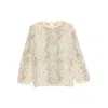 Forte Forte Snakeskin-pattern Crew-neck Sweater In Yellow