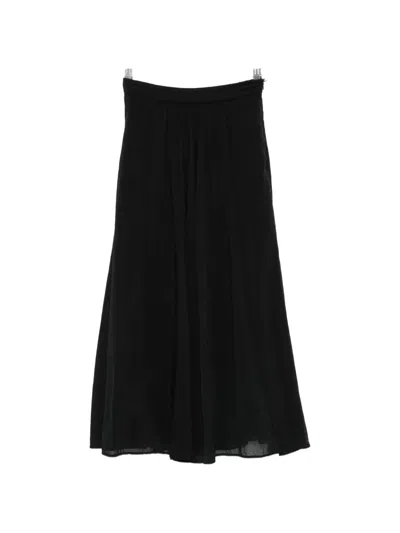 Forte Forte Zip-fastening Midi Skirt In Black