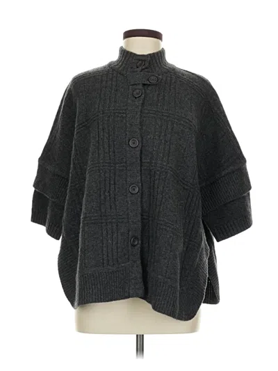 Pre-owned Forte Poncho In Gray