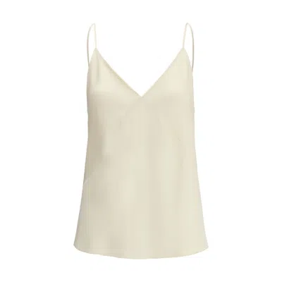 Forte Satin Women's Top In White
