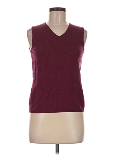 Pre-owned Forte Sweater Vest In Burgundy