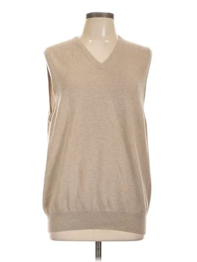 Pre-owned Forte Sweater Vest In Tan