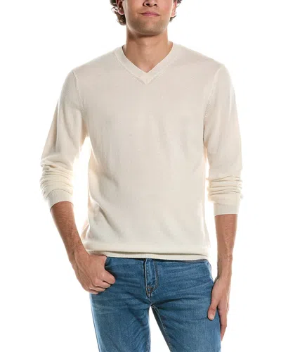 Forte V-neck Cashmere Sweater In Beige