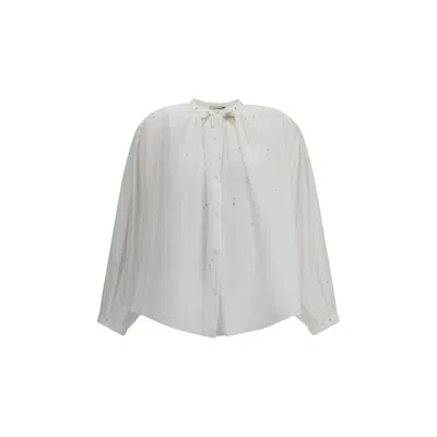 Forte Voile Shirt With Women's Embroidery In White