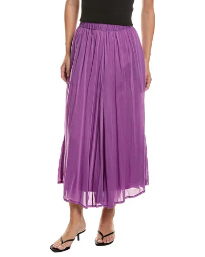 Forte _ Silk-blend Midi Skirt In Black
