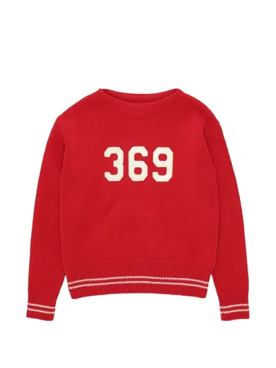 Fortela 369 Logo-patch Sweater In Red