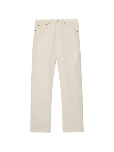 Fortela 933 Barney Copper-rivets Stitching Jeans In Neutral