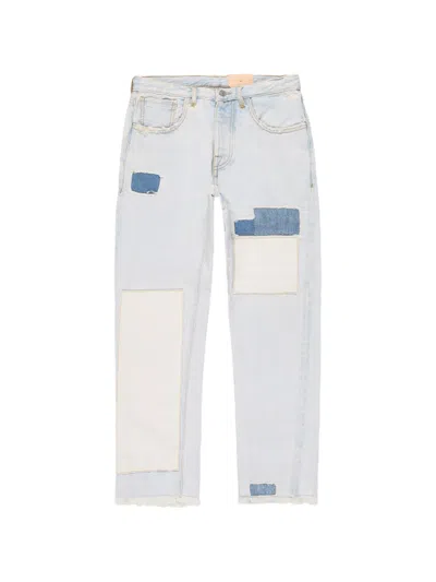 Fortela 965 John Patchwork Five-pocket Jeans In Blue