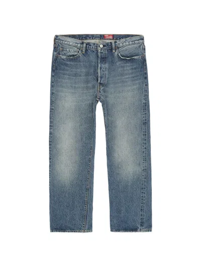 Fortela Selvedge Denim High-waist Pants In Blue