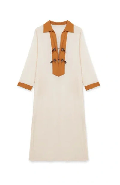 Fortela Adish Bi-color Cotton Dress In Multi