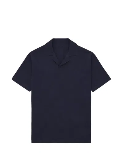 Fortela Adrien Camp-collar Polo Shirt In Blue