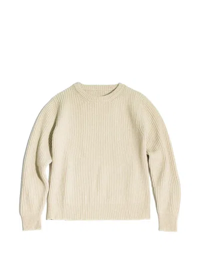 Fortela Alberto Ribbed Crew-neck Sweater In Brown