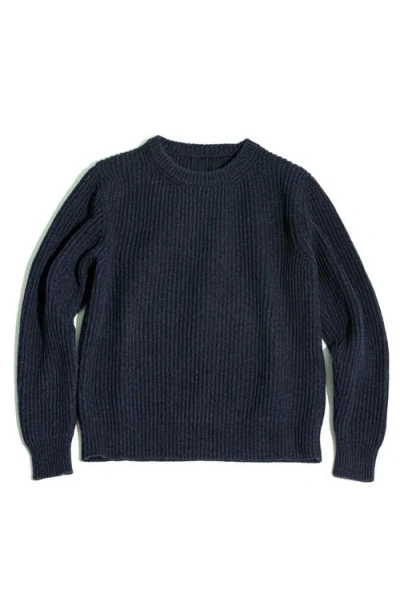 Fortela Alberto Wool Crewneck Sweater In Blue