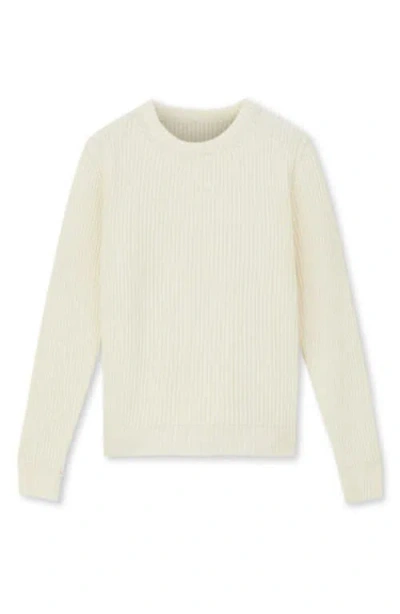 Fortela Alberto Wool Crewneck Sweater In White