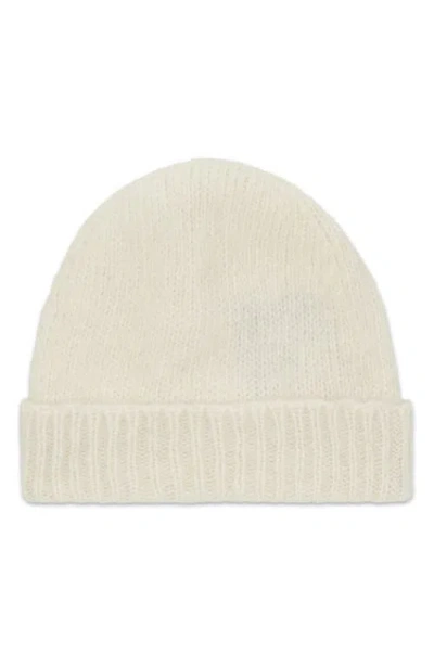 Fortela Alpaca Cotton Beanie Hat In White