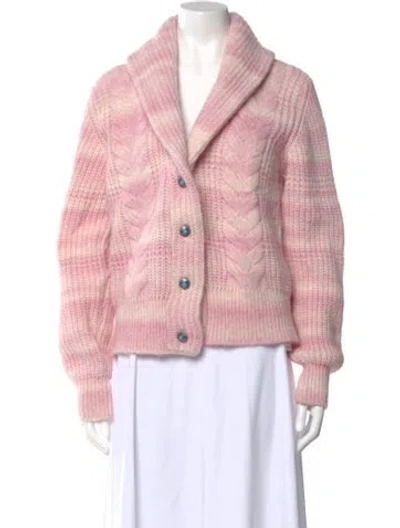 Pre-owned Fortela Alpaca Striped Sweater In Pink
