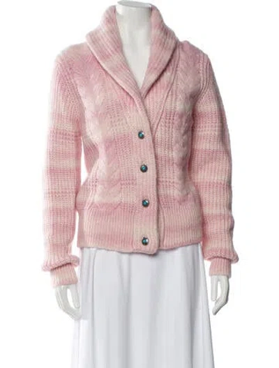 Pre-owned Fortela Alpaca Striped Sweater In Pink