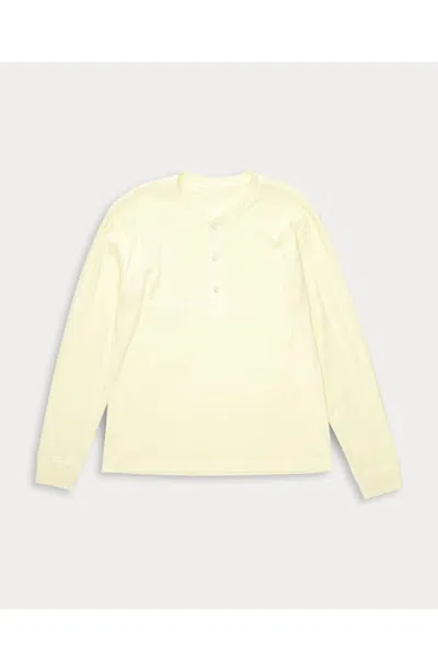Fortela Amish Ribbed Cotton Serafino Shirt In Neutral