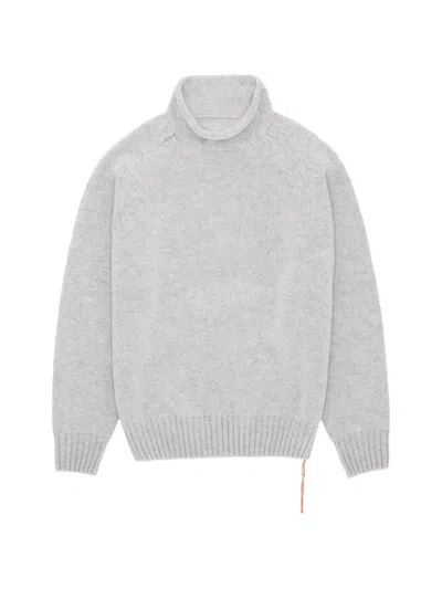 Fortela Andrew Merino Wool High Neck Sweater In Gray