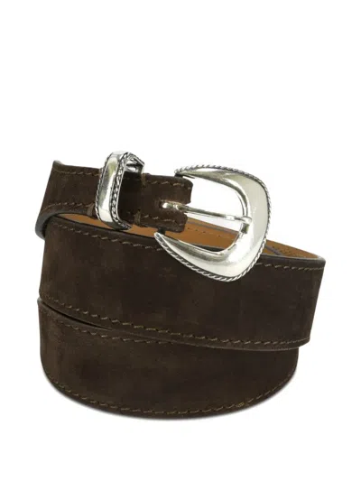 Fortela Arizona Silver Buckle Belt In Brown