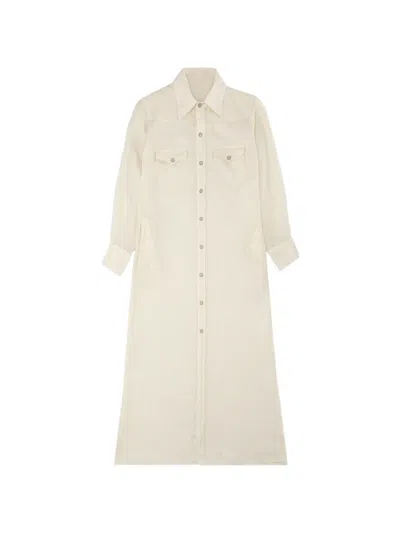 Fortela Arley Linen Shirt Dress In Neutral