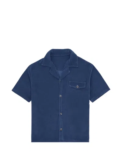 Fortela Arlo Terry Cotton Shirt In Blue