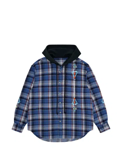 Fortela Ashley Hooded Shirt In Blue