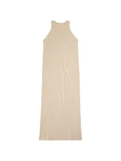 Fortela Aurelie Ribbed-knit Midi Dress In Neutral