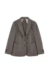 Fortela Benjamin Houndstooth-pattern Single-breasted Blazer In Black